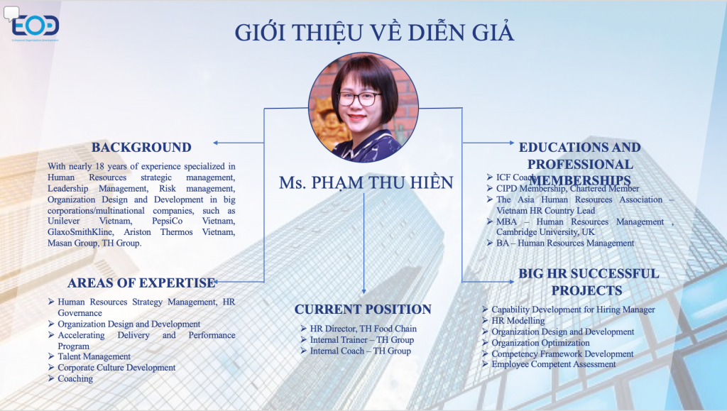 Diễn giả Phạm Thu Hiền - Chuyên gia tư vấn tại sự kiện 