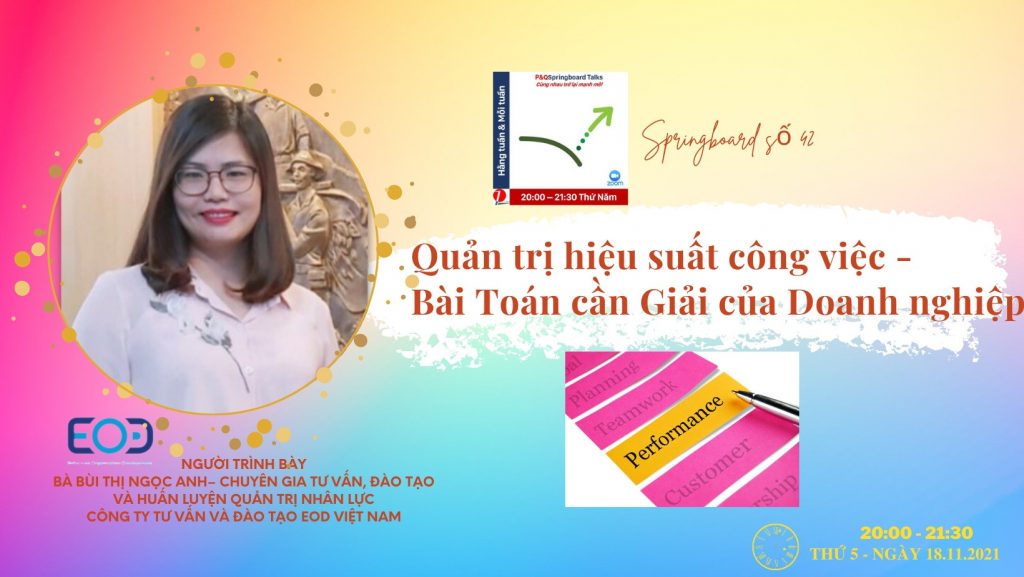 Bà Bùi Thị Ngọc Anh – Diễn giả tại chương trình "Quản trị hiệu suất công việc"