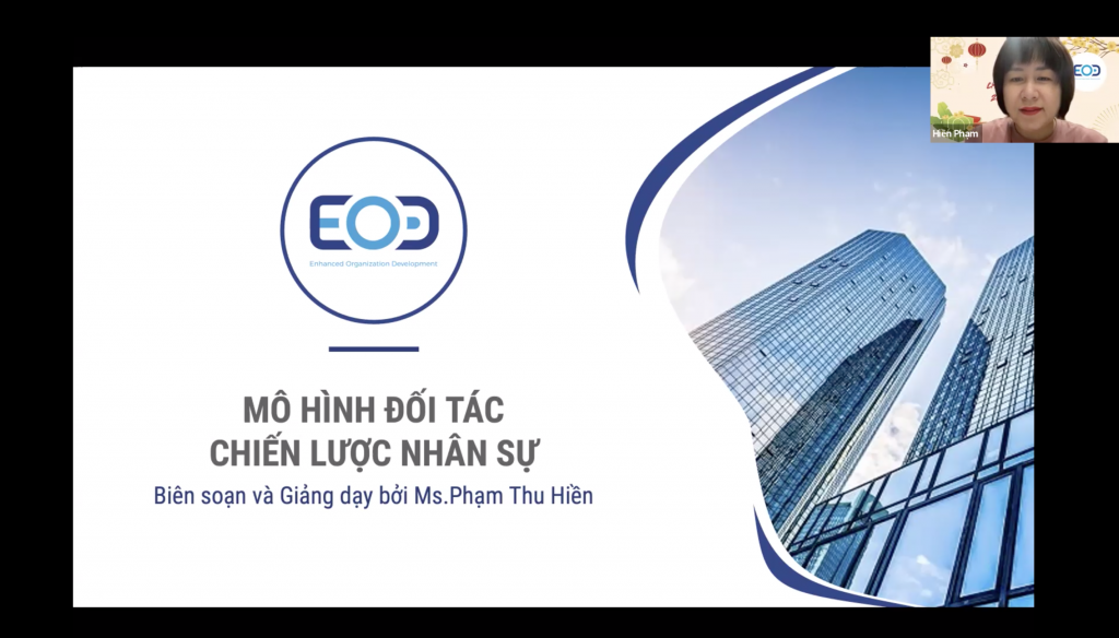 Giảng viên Phạm Thu Hiền biên soạn và giảng dạy chương trình HRBP- Đối tác chiến lược nhân sự