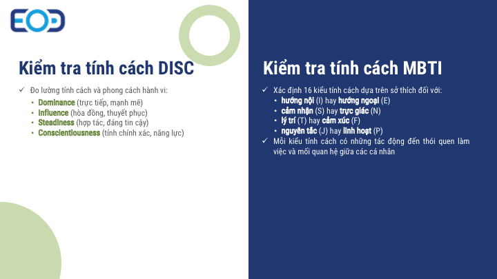 Kiểm tra tính cách DISC và MBTI