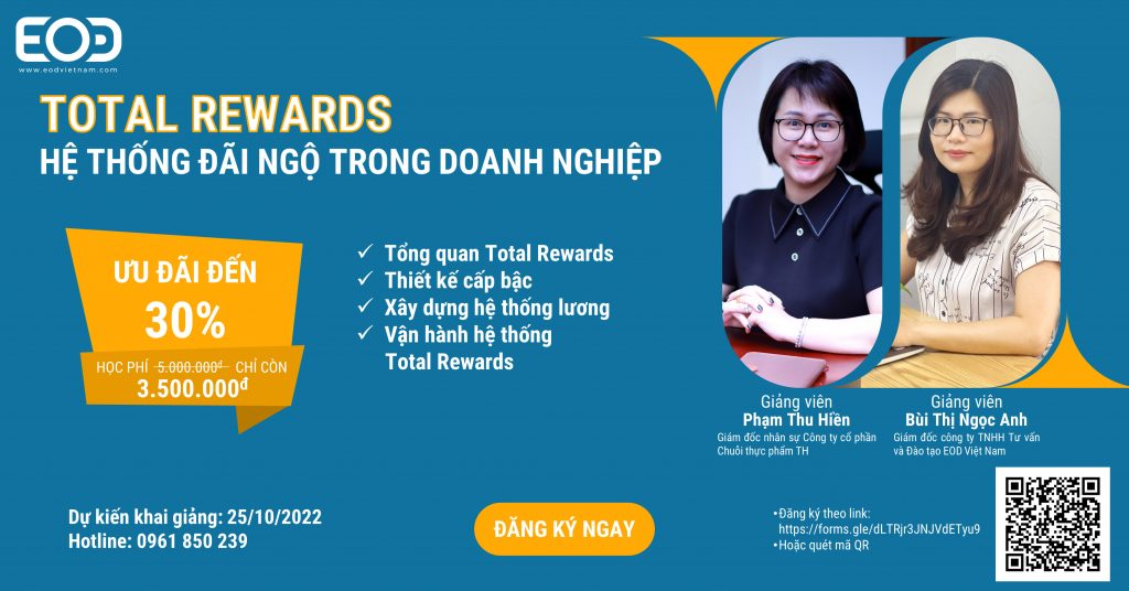 Khóa học "Total Rewards- Hệ thống đãi ngộ trong Doanh nghiệp"